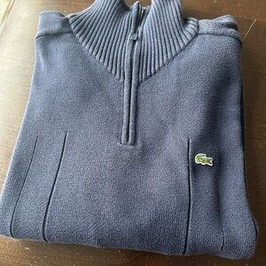 Men’s Lacoste Quarter zip, Size 6 -XL